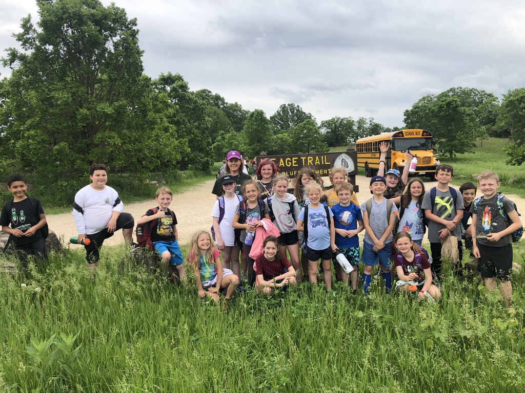 Third grade classes pictured at Ice Age Trail