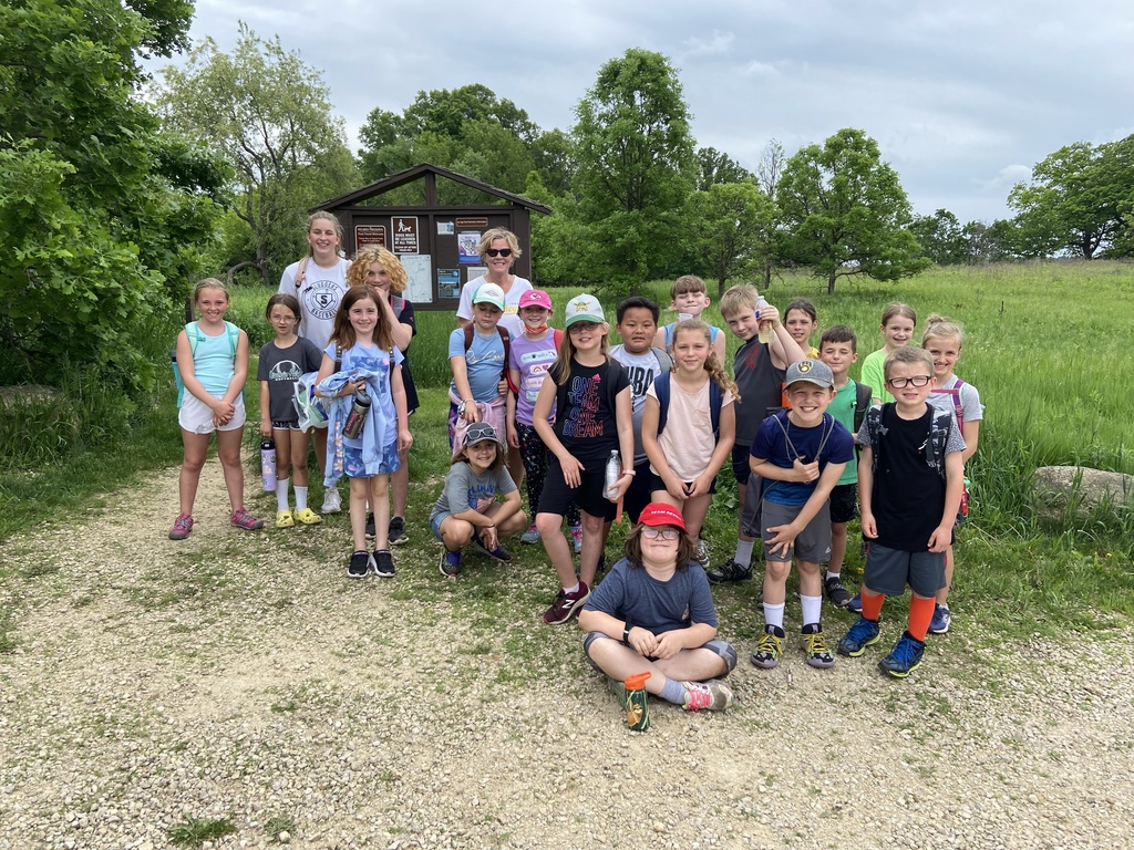 Third grade classes pictured at Ice Age Trail