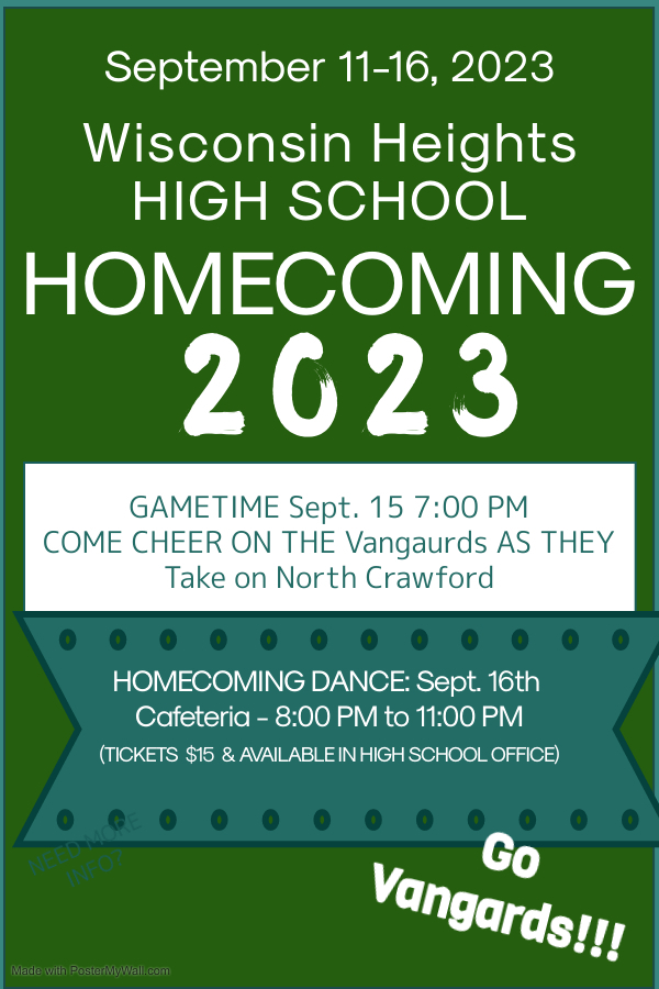 Homecoming game and dance